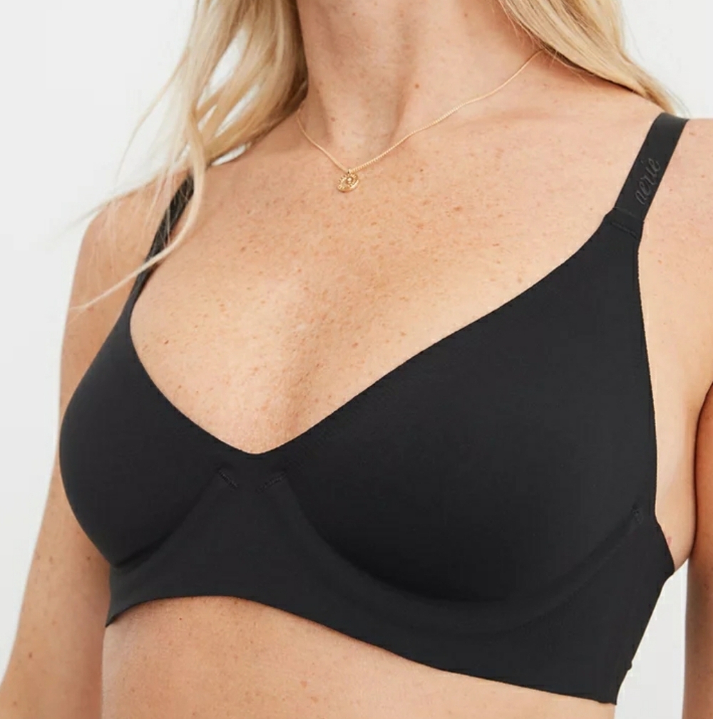 Aerie Smoothez Unlined Bra Black 38DD NWOT Underwire Plunge Bra